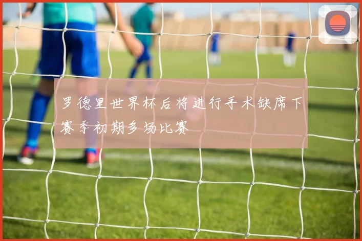 罗德里世界杯后将进行手术缺席下赛季初期多场比赛